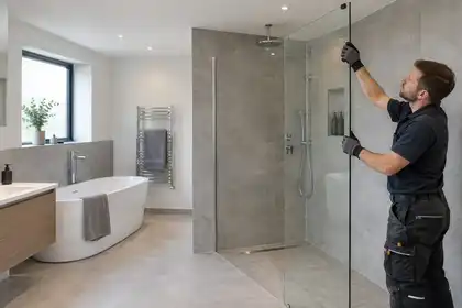 Shower Screen Glass carried out by a professional glazier